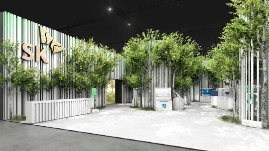 'CES 2022' SK 그룹 전시 부스 조감도. SK텔레콤 제공